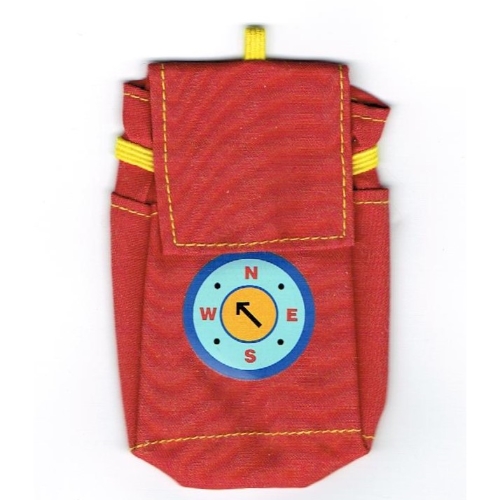 Scala, Backpack with Plastic Compass Patch Red