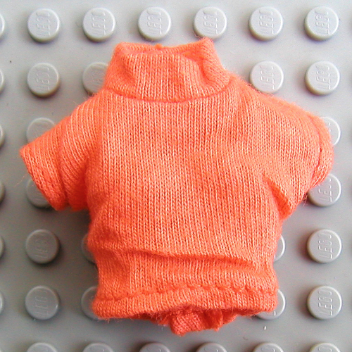Scala, Sweater, Turtleneck Short Sleeve Orange