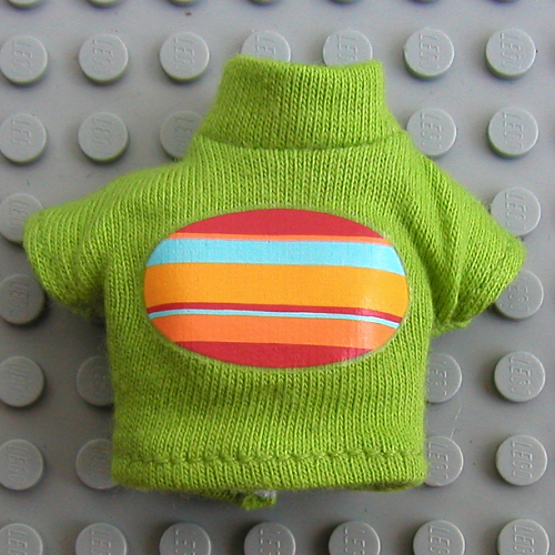 Scala, Sweater, Turtleneck with Rainbow Oval Print Lime