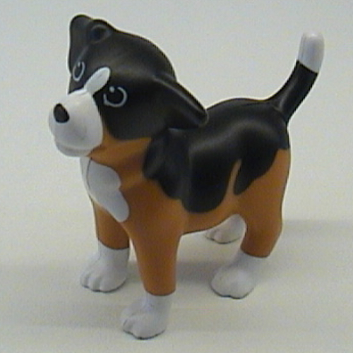 Scala, Tier, Hund Welpe mit weißer Brust, schwarzem Rücken (bedruckt) (Sniff)