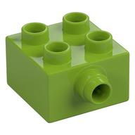 Duplo Brick 2 × 2 - Grooved Pin on Side
