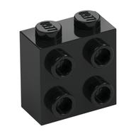 Brick Special 1 × 2 × 1 2/3 with 4 Studs on 1 Side Black