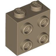 Brick Special 1 × 2 × 1 2/3 with 4 Studs on 1 Side Dark Tan