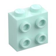 Brick Special 1 × 2 × 1 2/3 with 4 Studs on 1 Side Light Aqua