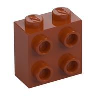 Brick Special 1 × 2 × 1 2/3 with 4 Studs on 1 Side Dark Orange