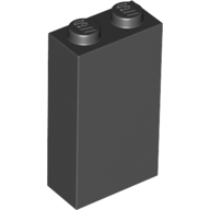 Brick 1 × 2 × 3 with Bottom Stud Holder Black