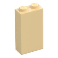 Brick 1 × 2 × 3 with Bottom Stud Holder Beige
