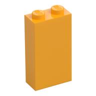 Brick 1 × 2 × 3 with Bottom Stud Holder Bright Light Orange