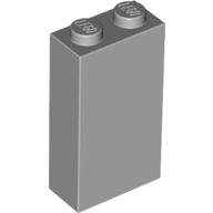 Brick 1 × 2 × 3 with Bottom Stud Holder Hellblaugrau