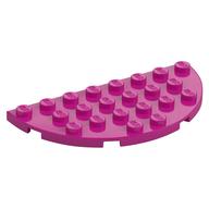 Plate Round Half 4 × 8 Magenta