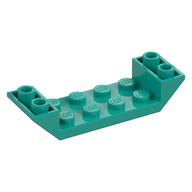 Brick Sloped Inverted 45° 6 × 2 Double with 2 × 4 Recessed Dark Turquoise