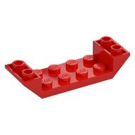 Brick Sloped Inverted 45° 6 × 2 Double with 2 × 4 Recessed Red