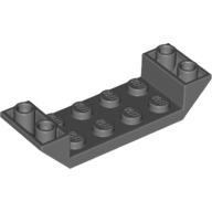 Brick Sloped Inverted 45° 6 × 2 Double with 2 × 4 Recessed Dark Bluish Gray