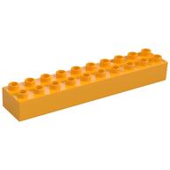 Duplo Brick 2 × 10 Bright Light Orange