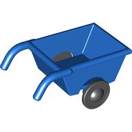 Duplo Wheelbarrow with Thin Black Wheels Blau