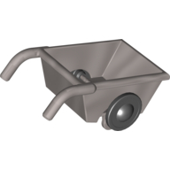 Duplo Wheelbarrow with Thin Black Wheels Perlhellgrau