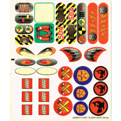 Stickerbogen 2 für Sets 2914-1, 2947-1