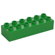 Duplo Stein 2 × 6 Hellgrün