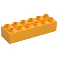 Duplo Brick 2 × 6 Bright Light Orange