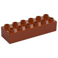 Duplo Stein 2 × 6 Dunkelorange