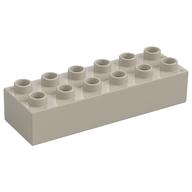 Duplo Stein 2 × 6 Sehr helles Grau