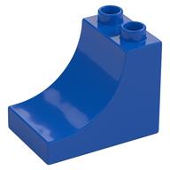 Duplo Brick 2 × 3 × 2 with Curve Blue