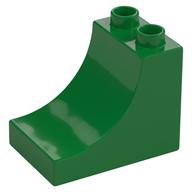 Duplo Brick 2 × 3 × 2 with Curve Green