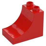 Duplo Brick 2 × 3 × 2 with Curve Rot