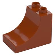 Duplo Brick 2 × 3 × 2 with Curve Dunkelorange