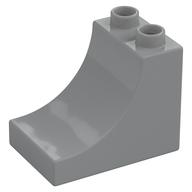 Duplo Brick 2 × 3 × 2 with Curve Light Bluish Gray