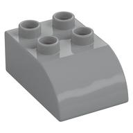Duplo Brick 2 × 3 with Curved Top Light Bluish Gray