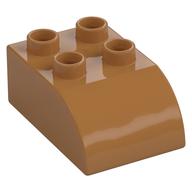 Duplo Brick 2 × 3 with Curved Top Medium Nougat