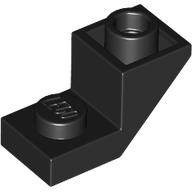 Brick Sloped Inverted 45° 2 × 1 with 2/3 Cutout Black