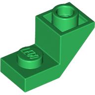 Brick Sloped Inverted 45° 2 × 1 with 2/3 Cutout Green
