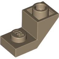 Dachstein umgekehrt 45° 2 × 1 mit 2/3 Aussparung Dunkelbeige
