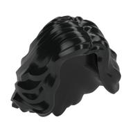 Hair Mid-length with Side Part, Wavy Black