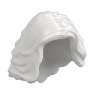 Hair Mid-length with Side Part, Wavy White