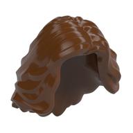Hair Mid-length with Side Part, Wavy Rotbraun