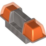 Duplo Siren / Flashing Light - Trans-Neon Orange Perlhellgrau