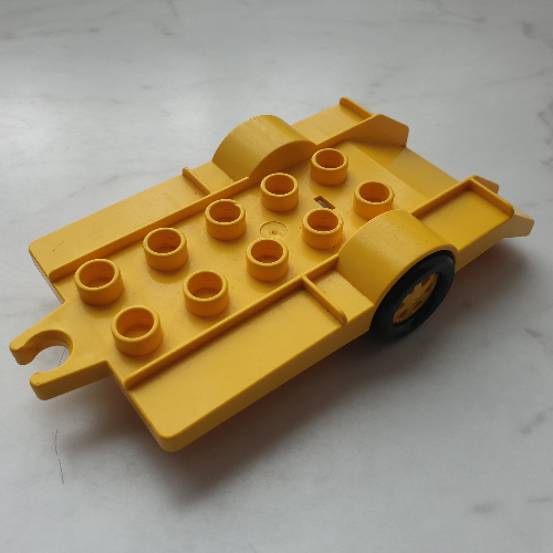 Duplo Trailer with Ramp and 2 × 5 Studs Dunkelgrau
