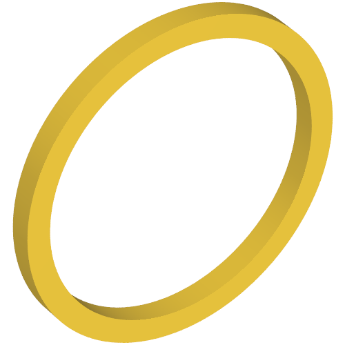 Rubber Band 15mm [Square Cross Section] Gelb