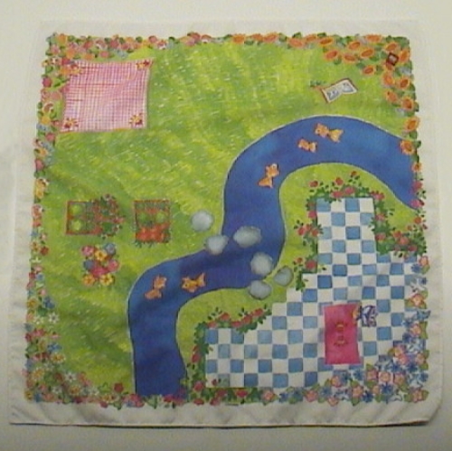 Playmat, Belville, 49cm x 49cm with Stream Print White