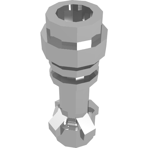 Weapon Lightsaber Hilt without Bottom Ring Chrome Silver