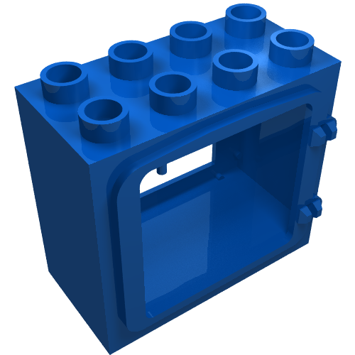 Duplo Door / Window Frame with Raised Door Outline Blau
