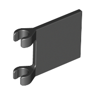 Flag 2 × 2 Square [Thin Clips] Black