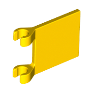 Flag 2 × 2 Square [Thin Clips] Yellow