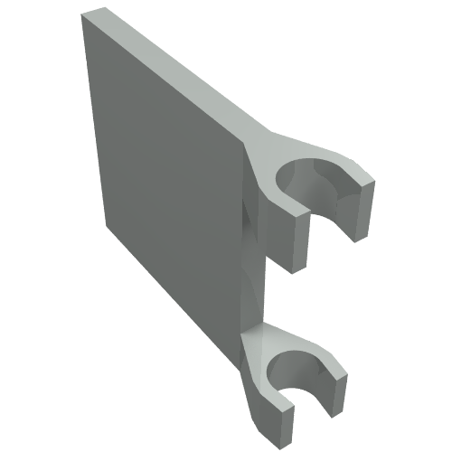 Flag 2 × 2 Square [Thin Clips] Light Gray