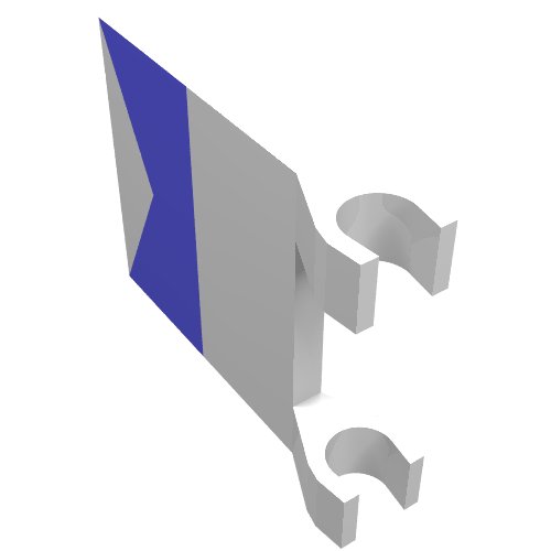 Flag 2 × 2 Square [Thin Clips] with Diver Blue Print White