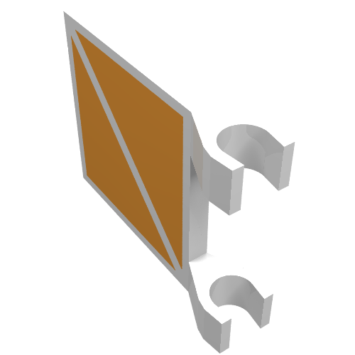 Flag 2 × 2 Square [Thin Clips] with Diver Down Stripe Print Weiß