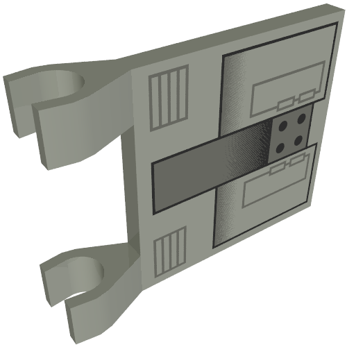 Flag 2 × 2 Square [Thin Clips] with SW TIE Bomber Rectangles Print Light Gray
